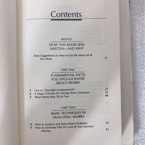 Vintage Dale Carnegie How To Stop Worrying And Start Living Hard Cover Book - Picture 8 of 13